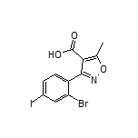 3-(2-Bromo-4-iodophenyl)-5-methylisoxazole-4-carboxylic Acid