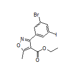 Ethyl 3-(3-Bromo-5-iodophenyl)-5-methylisoxazole-4-carboxylate