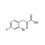 3-(2-Bromo-4-iodophenyl)-2-oxopropanoic Acid