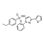 4-Ethyl-N-[1-phenyl-3-(2-thienyl)-5-pyrazolyl]benzenesulfonamide