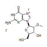 2-Amino-9-[(2R,3R,4R,5R)-4-hydroxy-5-(hydroxymethyl)-3-methoxytetrahydrofuran-2-yl]-7-methyl-6-oxo-6,9-dihydro-1H-purin-7-ium Iodide