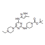 N2-(1-Boc-4-piperidyl)-6-(4-ethyl-1-piperazinyl)-N4-(5-methyl-3-pyrazolyl)pyrimidine-2,4-diamine