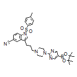 2-[4-[3-(5-Cyano-1-tosyl-3-indolyl)propyl]-1-piperazinyl]pyrimidine-5-boronic Acid Pinacol Ester