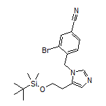 3-Bromo-4-[[5-[2-[(tert-butyldimethylsilyl)oxy]ethyl]-1-imidazolyl]methyl]benzonitrile