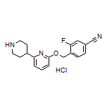 3-Fluoro-4-[[(6-(4-piperidyl)-2-pyridyl]oxy]methyl]benzonitrile Hydrochloride