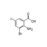 2-Amino-3-bromo-5-iodobenzoic Acid