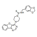 N-(Benzo[d][1,3]dioxol-5-ylmethyl)-4-(benzofuro[3,2-d]pyrimidin-4-yl)piperazine-1-carbothioamide