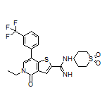 N-(1,1-Dioxidotetrahydro-2H-thiopyran-4-yl)-5-ethyl-4-oxo-7-[3-(trifluoromethyl)phenyl]-4,5-dihydrothieno[3,2-c]pyridine-2-carboximidamide