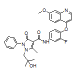 N-[3-Fluoro-4-[(7-methoxy-4-quinolyl)oxy]phenyl]-1-(2-hydroxy-2-methylpropyl)-5-methyl-3-oxo-2-phenyl-2,3-dihydro-1H-pyrazole-4-carboxamide