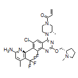 1-[(S)-4-[(R)-7-[6-Amino-4-methyl-3-(trifluoromethyl)-2-pyridyl]-6-chloro-8-fluoro-2-[[(S)-1-methyl-2-pyrrolidinyl]methoxy]-4-quinazolinyl]-3-methyl-1-piperazinyl]-2-propen-1-one