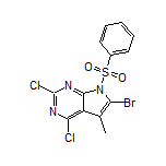 6-Bromo-2,4-dichloro-5-methyl-7-(phenylsulfonyl)-7H-pyrrolo[2,3-d]pyrimidine