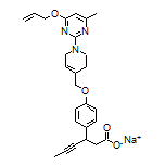 Sodium 3-[4-[[1-[4-(Allyloxy)-6-methyl-2-pyrimidinyl]-1,2,3,6-tetrahydro-4-pyridyl]methoxy]phenyl]-4-hexynoate