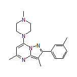 3,5-Dimethyl-7-(4-methyl-1-piperazinyl)-2-(m-tolyl)pyrazolo[1,5-a]pyrimidine