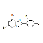 6,8-Dibromo-2-(4-chloro-2-fluorophenyl)imidazo[1,2-a]pyridine