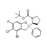 (S)-2-[(S)-4-Bromo-5-chloro-6-fluoro-2-phenyl-2,3-dihydrobenzofuran-2-yl]-1-Boc-pyrrolidine