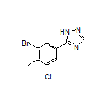 5-(3-Bromo-5-chloro-4-methylphenyl)-1H-1,2,4-triazole