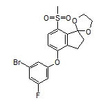 4’-(3-Bromo-5-fluorophenoxy)-7’-(methylsulfonyl)-2’,3’-dihydrospiro[[1,3]dioxolane-2,1’-indene]