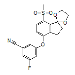 3-Fluoro-5-[[7’-(methylsulfonyl)-2’,3’-dihydrospiro[[1,3]dioxolane-2,1’-inden]-4’-yl]oxy]benzonitrile