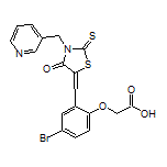 2-[4-Bromo-2-[[4-oxo-3-(3-pyridylmethyl)-2-thioxothiazolidin-5-ylidene]methyl]phenoxy]acetic Acid