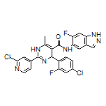 4-(4-Chloro-2-fluorophenyl)-2-(2-chloro-4-pyridyl)-N-(6-fluoro-5-indazolyl)-6-methyl-1,4-dihydropyrimidine-5-carboxamide