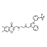 6,7-Dimethyl-3-[[methyl[2-[methyl[[1-[3-(trifluoromethyl)phenyl]-3-indolyl]methyl]amino]ethyl]amino]methyl]-4H-chromen-4-one