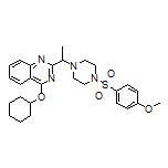 4-(Cyclohexyloxy)-2-[1-[4-[(4-methoxyphenyl)sulfonyl]-1-piperazinyl]ethyl]quinazoline