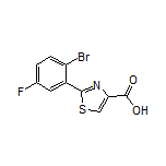 2-(2-Bromo-5-fluorophenyl)thiazole-4-carboxylic Acid