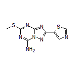 5-(Methylthio)-2-(thiazol-5-yl)-[1,2,4]triazolo[1,5-a][1,3,5]triazin-7-amine