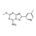 2-(5-Methylpyridin-3-yl)-5-(methylthio)-[1,2,4]triazolo[1,5-a][1,3,5]triazin-7-amine