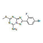 2-(4-Bromo-2-fluorophenyl)-5-(methylthio)-[1,2,4]triazolo[1,5-a][1,3,5]triazin-7-amine