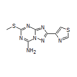 5-(Methylthio)-2-(thiazol-4-yl)-[1,2,4]triazolo[1,5-a][1,3,5]triazin-7-amine