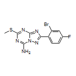 2-(2-Bromo-4-fluorophenyl)-5-(methylthio)-[1,2,4]triazolo[1,5-a][1,3,5]triazin-7-amine