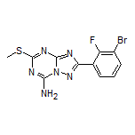 2-(3-Bromo-2-fluorophenyl)-5-(methylthio)-[1,2,4]triazolo[1,5-a][1,3,5]triazin-7-amine