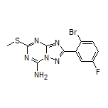 2-(2-Bromo-5-fluorophenyl)-5-(methylthio)-[1,2,4]triazolo[1,5-a][1,3,5]triazin-7-amine