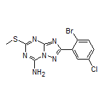 2-(2-Bromo-5-chlorophenyl)-5-(methylthio)-[1,2,4]triazolo[1,5-a][1,3,5]triazin-7-amine