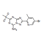 2-(5-Bromo-3-methylpyridin-2-yl)-5-(methylsulfonyl)-[1,2,4]triazolo[1,5-a][1,3,5]triazin-7-amine