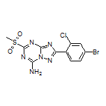 2-(4-Bromo-2-chlorophenyl)-5-(methylsulfonyl)-[1,2,4]triazolo[1,5-a][1,3,5]triazin-7-amine