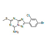 2-(4-Bromo-2-chlorophenyl)-5-(methylthio)-[1,2,4]triazolo[1,5-a][1,3,5]triazin-7-amine