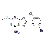 2-(5-Bromo-2-chlorophenyl)-5-(methylthio)-[1,2,4]triazolo[1,5-a][1,3,5]triazin-7-amine