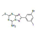 2-(3-Bromo-5-iodophenyl)-5-(methylthio)-[1,2,4]triazolo[1,5-a][1,3,5]triazin-7-amine