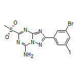 2-(3-Bromo-5-iodophenyl)-5-(methylsulfonyl)-[1,2,4]triazolo[1,5-a][1,3,5]triazin-7-amine