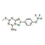 5-(Methylthio)-2-[4-(trifluoromethoxy)phenyl]-[1,2,4]triazolo[1,5-a][1,3,5]triazin-7-amine