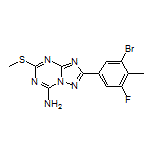 2-(3-Bromo-5-fluoro-4-methylphenyl)-5-(methylthio)-[1,2,4]triazolo[1,5-a][1,3,5]triazin-7-amine