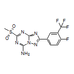 2-[4-Fluoro-3-(trifluoromethyl)phenyl]-5-(methylsulfonyl)-[1,2,4]triazolo[1,5-a][1,3,5]triazin-7-amine