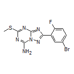 2-(5-Bromo-2-fluorophenyl)-5-(methylthio)-[1,2,4]triazolo[1,5-a][1,3,5]triazin-7-amine