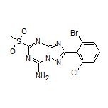 2-(2-Bromo-6-chlorophenyl)-5-(methylsulfonyl)-[1,2,4]triazolo[1,5-a][1,3,5]triazin-7-amine