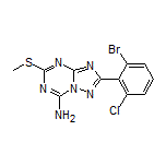 2-(2-Bromo-6-chlorophenyl)-5-(methylthio)-[1,2,4]triazolo[1,5-a][1,3,5]triazin-7-amine