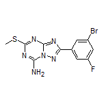 2-(3-Bromo-5-fluorophenyl)-5-(methylthio)-[1,2,4]triazolo[1,5-a][1,3,5]triazin-7-amine