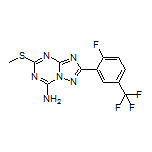 2-[2-Fluoro-5-(trifluoromethyl)phenyl]-5-(methylthio)-[1,2,4]triazolo[1,5-a][1,3,5]triazin-7-amine