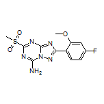 2-(4-Fluoro-2-methoxyphenyl)-5-(methylsulfonyl)-[1,2,4]triazolo[1,5-a][1,3,5]triazin-7-amine